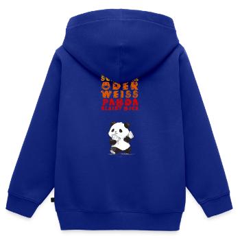 Süßer Anti-Rassismus Panda - Kinder Premium Organic Zip Hoodie - Royalblau - Hinten - AI Model Kid Male (0cm)