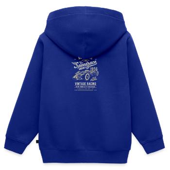 Vintage speedrace car race - Kids Premium Organic Zip-up Hoodie - royal blue - Back - AI Model Kid Male (0cm)
