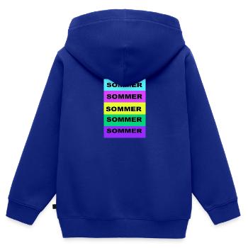 Sommer Sommer Sommer - Kinder Premium Organic Zip Hoodie - Royalblau - Hinten - AI Model Kid Male (0cm)