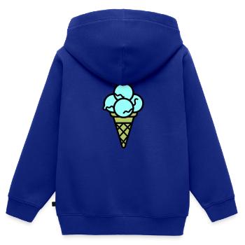 Eicreme Eis Lecker - Kinder Premium Organic Zip Hoodie - Royalblau - Hinten - AI Model Kid Male (0cm)