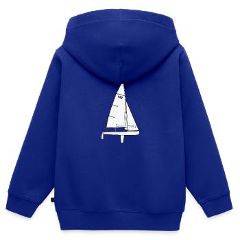 470er Riss - Kinder Premium Organic Zip Hoodie - Royalblau - Hinten - AI Model Kid Male (0cm)