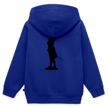 Johann Wolfgang von Goethe - Kinder Premium Organic Zip Hoodie - Royalblau - Hinten - AI Model Kid Male (0cm)