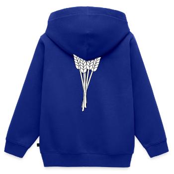 getreide corn cereal wheat weizen veggie gemuese v - Kinder Premium Organic Zip Hoodie - Royalblau - Hinten - AI Model Kid Male (0cm)