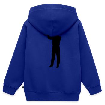 music people flute - Kinder Premium Organic Zip Hoodie - Royalblau - Hinten - AI Model Kid Male (0cm)