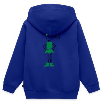 peter pan - Kids Premium Organic Zip-up Hoodie - royal blue - Back - AI Model Kid Male (0cm)