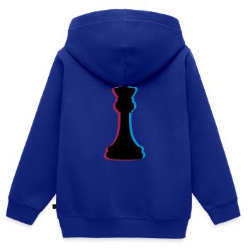 Échecs 3D effet - Sweat Premium à capuche zippé enfant bio - bleu roi - Dos - AI Model Kid Male (0cm)