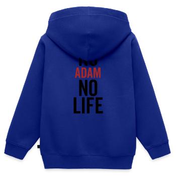 Pas d’Adam pas de vie - Sweat Premium à capuche zippé enfant bio - bleu roi - Dos - AI Model Kid Male (0cm)