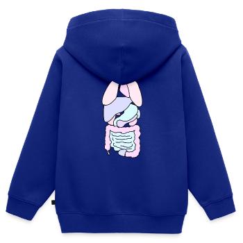 Anatomie Organe Medizin - Kinder Premium Organic Zip Hoodie - Royalblau - Hinten - AI Model Kid Male (0cm)