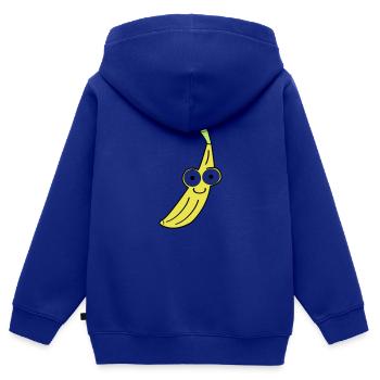 banane - Kinder Premium Organic Zip Hoodie - Royalblau - Hinten - AI Model Kid Male (0cm)