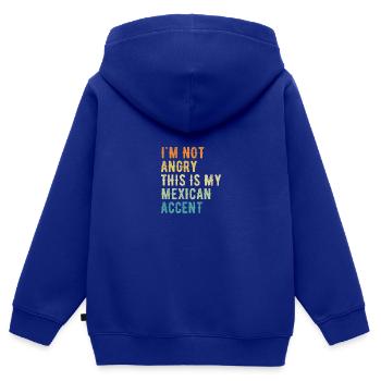 Ich Bin Nicht Böse, Mein Mexikanischer Akzent - Kinder Premium Organic Zip Hoodie - Royalblau - Hinten - AI Model Kid Male (0cm)