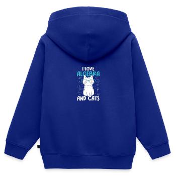Ich Liebe Mathe Und Katzen - Algebra - Kinder Premium Organic Zip Hoodie - Royalblau - Hinten - AI Model Kid Male (0cm)