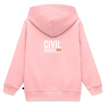 Father - Civil Engineer - Kids Premium Organic Zip-up Hoodie - rose - Back - AI Model Kid Female (0cm)
