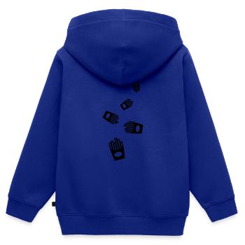 Pommes fast food symbol - Kinder Premium Organic Zip Hoodie - Royalblau - Hinten - AI Model Kid Male (0cm)