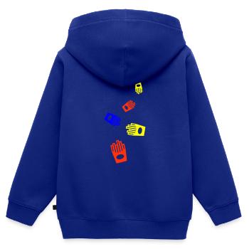 Pommes fast food symbol - Kinder Premium Organic Zip Hoodie - Royalblau - Hinten - AI Model Kid Male (0cm)