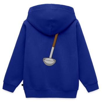 Cuisine cuisine soupe - Sweat Premium à capuche zippé enfant bio - bleu roi - Dos - AI Model Kid Male (0cm)