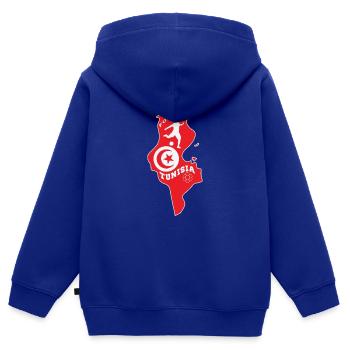 Tunesien Fußball Mannschaft Meisterschaft - Kinder Premium Organic Zip Hoodie - Royalblau - Hinten - AI Model Kid Male (0cm)