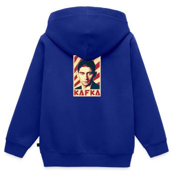 Franz Kafka - Kinder Premium Organic Zip Hoodie - Royalblau - Hinten - AI Model Kid Male (0cm)