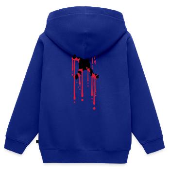 blood drops dabbing graffiti silhouette dancing there - Kids Premium Organic Zip-up Hoodie - royal blue - Back - AI Model Kid Male (0cm)