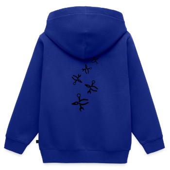 Zange Icon - Kinder Premium Organic Zip Hoodie - Royalblau - Hinten - AI Model Kid Male (0cm)