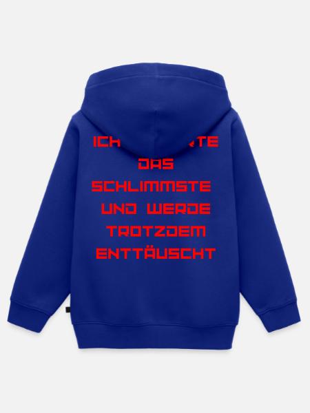 ICH_BIN_OPTIMIST-_Part 2 - Kinder Premium Organic Zip Hoodie - Royalblau