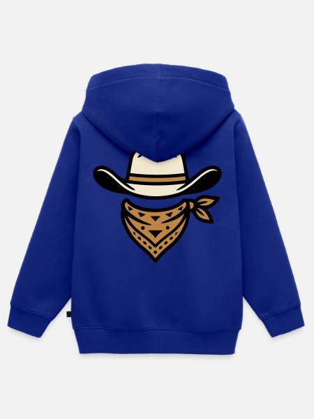 Cowboyhut Halstuch Logo - Kinder Premium Organic Zip Hoodie - Royalblau