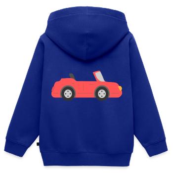 Rennwagen Rennfahrer Auto roter Comics Baby Junge - Kinder Premium Organic Zip Hoodie - Royalblau - Hinten - AI Model Kid Male (0cm)