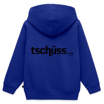 Tschüss bis nie! - Tschüss... bis nie! Spruch - Kinder Premium Organic Zip Hoodie - Royalblau - Hinten - AI Model Kid Male (0cm)