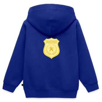 Grammatik Polizei Rechtschreibung Deutschlehrer - Kinder Premium Organic Zip Hoodie - Royalblau - Hinten - AI Model Kid Male (0cm)