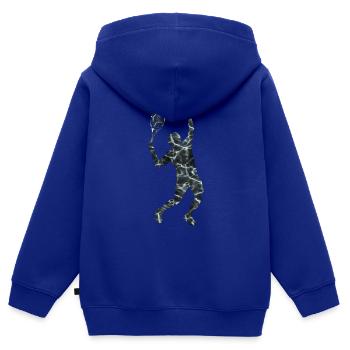Tennis Splash Serve - Sweat Premium à capuche zippé enfant bio - bleu roi - Dos - AI Model Kid Male (0cm)