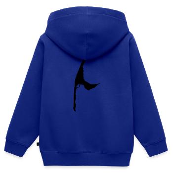 Sylt - Sweat Premium à capuche zippé enfant bio - bleu roi - Dos - AI Model Kid Male (0cm)