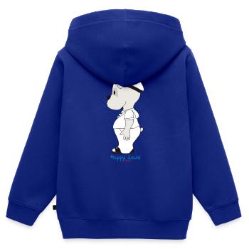 Happy Louis - MATELOT - Kids Premium Organic Zip-up Hoodie - royal blue - Back - AI Model Kid Male (0cm)