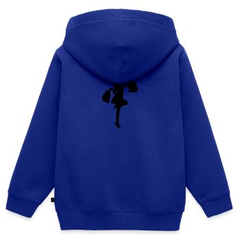 Shopping Queen - Kinder Premium Organic Zip Hoodie - Royalblau - Hinten - AI Model Kid Male (0cm)