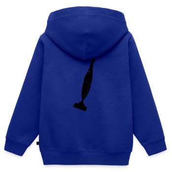 balai électrique_s1 - Sweat Premium à capuche zippé enfant bio - bleu roi - Dos - AI Model Kid Male (0cm)