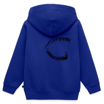 Riesen Vector Hai Gebiss - Kinder Premium Organic Zip Hoodie - Royalblau - Hinten - AI Model Kid Male (0cm)
