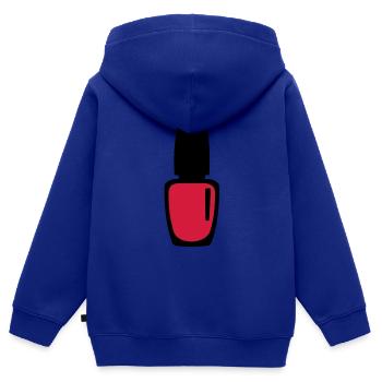 Nagellack - Kinder Premium Organic Zip Hoodie - Royalblau - Hinten - AI Model Kid Male (0cm)