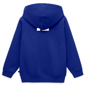 Staatsflagge von Finnland (klein) - Kinder Premium Organic Zip Hoodie - Royalblau - Hinten - AI Model Kid Male (0cm)