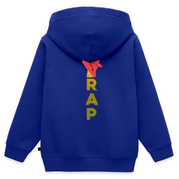 RAP Faustmikrofon-Emblem - Kinder Premium Organic Zip Hoodie - Royalblau - Hinten - AI Model Kid Male (0cm)