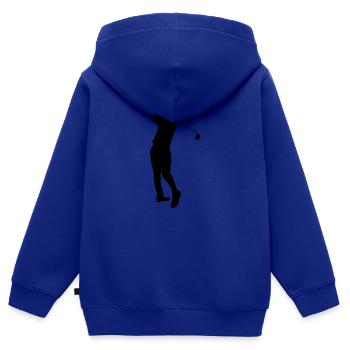 Golfspieler - Kinder Premium Organic Zip Hoodie - Royalblau - Hinten - AI Model Kid Male (0cm)