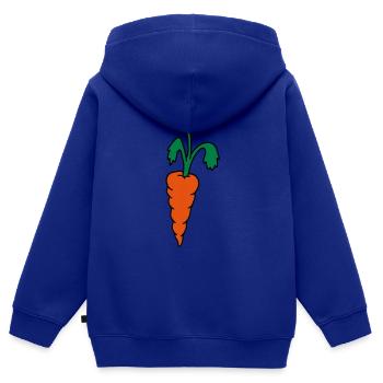 Karotte Möhre - Kinder Premium Organic Zip Hoodie - Royalblau - Hinten - AI Model Kid Male (0cm)