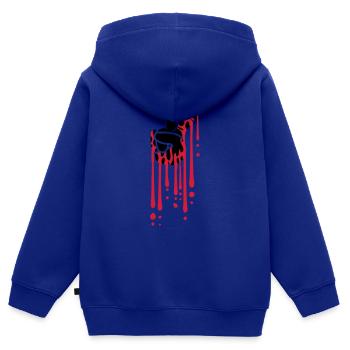 Blood Drops Peace - Kids Premium Organic Zip-up Hoodie - royal blue - Back - AI Model Kid Male (0cm)