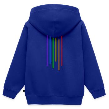 colours - Kinder Premium Organic Zip Hoodie - Royalblau - Hinten - AI Model Kid Male (0cm)