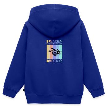 Rollstuhl Behinderung Handicap Rollstuhlfahrer - Kinder Premium Organic Zip Hoodie - Royalblau - Hinten - AI Model Kid Male (0cm)