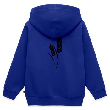 getreide corn cereal wheat weizen veggie gemuese v - Kinder Premium Organic Zip Hoodie - Royalblau - Hinten - AI Model Kid Male (0cm)