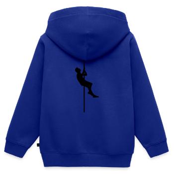 bergsteiger - Kinder Premium Organic Zip Hoodie - Royalblau - Hinten - AI Model Kid Male (0cm)