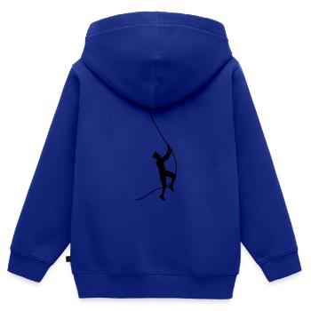 silhouette rope climbing swing liane sport out - Kids Premium Organic Zip-up Hoodie - royal blue - Back - AI Model Kid Male (0cm)