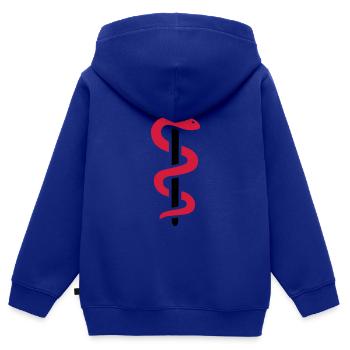 Medizin - Kinder Premium Organic Zip Hoodie - Royalblau - Hinten - AI Model Kid Male (0cm)