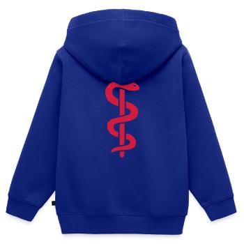 Arzt - Kinder Premium Organic Zip Hoodie - Royalblau - Hinten - AI Model Kid Male (0cm)