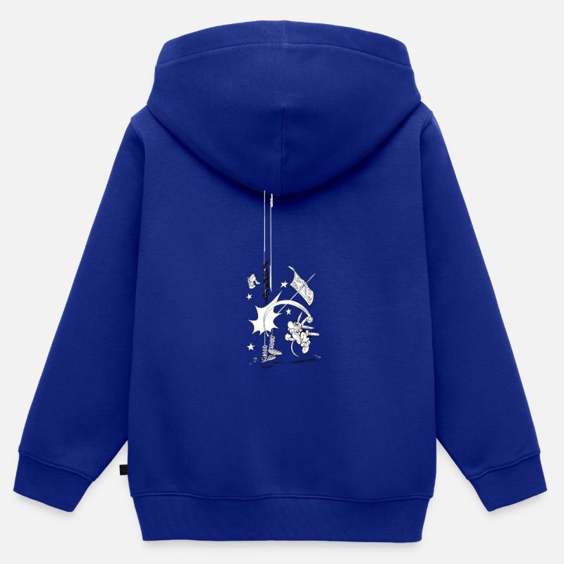Asterix & Obelix Tchac! - Kinder Premium Organic Zip Hoodie - Royalblau