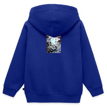 Äste vor Mondlicht - Kinder Premium Organic Zip Hoodie - Royalblau - Hinten - AI Model Kid Male (0cm)