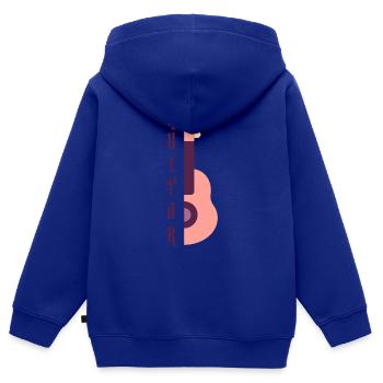 Guitar - Kinder Premium Organic Zip Hoodie - Royalblau - Hinten - AI Model Kid Male (0cm)